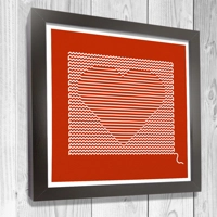 Hearts Minimalist Art Prints