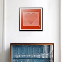 Hearts Minimalist Art Prints