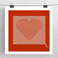 Hearts Minimalist Art Prints