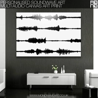 Canvas Multi Audio Sound Wave Art
