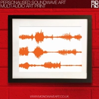 Art Print Multi Sound Wave Audio Art