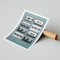 Mix Tape - Music Art | Retro Art Gift