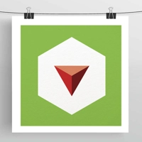 Cube Slice Minimalist Art Prints