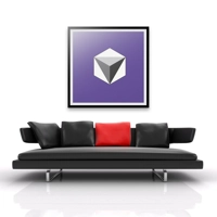 Cube Slice Minimalist Art Prints