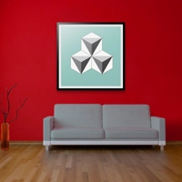 Cube Slice Minimalist Art Prints