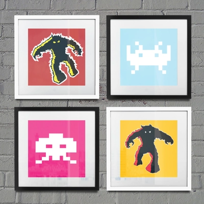Space Invaders Pixel Art Prints Space Invaders Pixel Art Prints