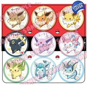 Pokemon [Pack 9 HOLOGRAPHIC badges]