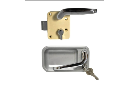 Eriba door lock 2 parts. Inside and out. Old style.