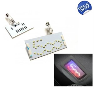 Fiat 500 LED Red White & Blu..