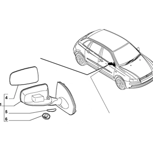 Fiat Stilo O/S Door Mirror |..