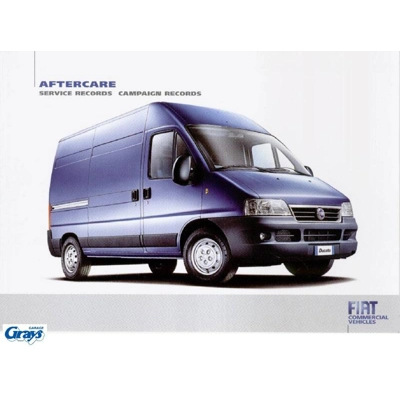 Fiat Professional Service History Record Card | Fiat Service Records