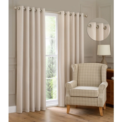 Montana 66x72 Eyelet Curtains Natural Montana 66x72 Eyelet Curtains Natural