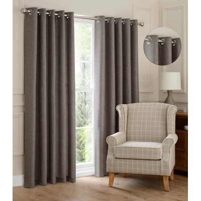Montana 46x90 Eyelet Lined Curtain Zinc Montana 46x90 Eyelet Lined Curtain Zinc