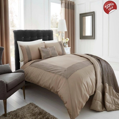 Faux Dupion Silk Throwover Mink