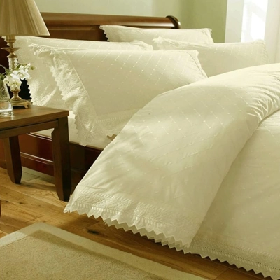 Sandringham Superking Percale Duvet Set Cream