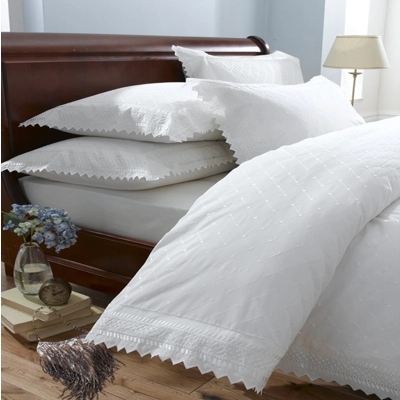Sandringham Double Percale Duvet Set White