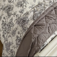 Aquataine Quilted Throw Charcoal Grey