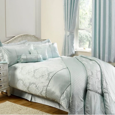 Windsor Double Jacquard Duvet Set Soft Blue