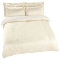 Charlton Double Jacquard Duvet Set Cream