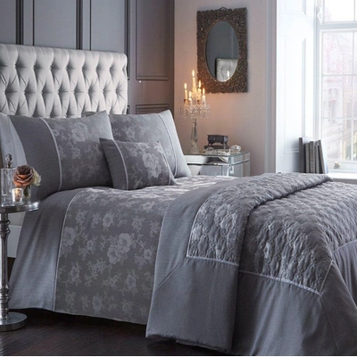 Banbury Single Jacquard Duvet Set Silver