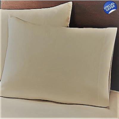 Brushed Cotton Flannelette Pair of Pillowcases Cream Brushed Cotton Flannelette Pair of Pillowcases Cream