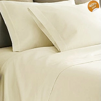 Percale 180TC Fitted Valance Sheet King Cream Percale 180TC Fitted Valance Sheet King Cream