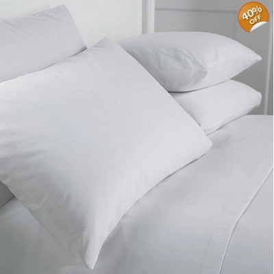 Percale 180TC Fitted Valance Sheet King White Percale 180TC Fitted Valance Sheet King White