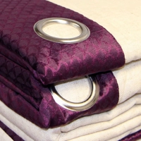 Silhouette 66x72 Eyelet Lined Curtain Mulberry