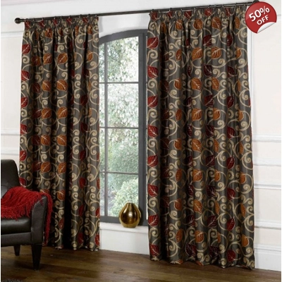 Tiana 52x72 Jacquard Woven Lined Curtains Claret Tiana 52x72 Jacquard Woven Lined Curtains Claret
