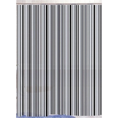 Shower Curtain Black Stripe