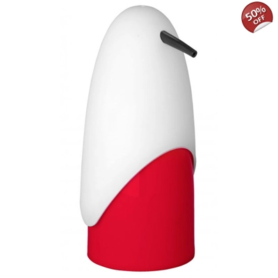 Penguin soap dispenser red
