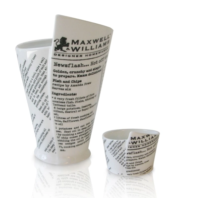 Maxwell Williams Newsprint French Fries Cup & Dip