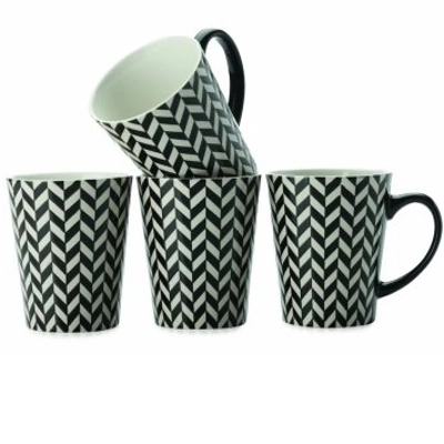 Maxwell Williams Graphique Mugs Set of 4 Chevron Maxwell Williams Graphique Mugs Set of 4 Chevron