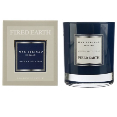 Fired Earth Candle Gift Boxed Assam & White Cedar Fired Earth Candle Gift Boxed Assam & White Cedar