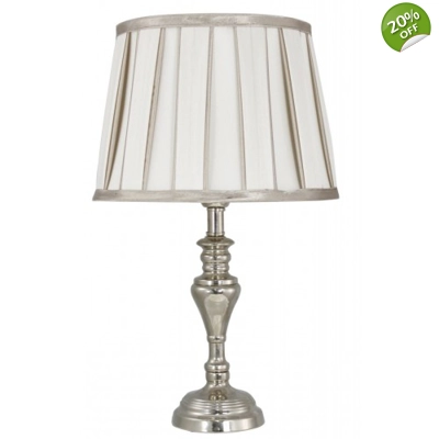 Sandringham Table Lamp Ivory & Silver Sandringham Table Lamp Ivory & Silver