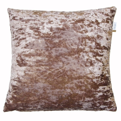 Lustre Velvet Feather Filled cushion Champagne