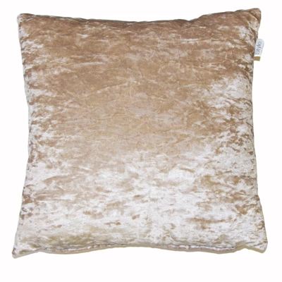Lustre Velvet Feather Filled cushion Ivory