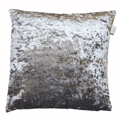 Lustre Velvet Feather Filled cushion Steel