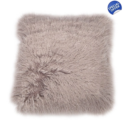 Gobi Faux Mongolian filled cushion Silver Grey Gobi Faux Mongolian filled cushion Silver Grey