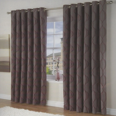 Soho Eyelet 66x90 Lined Curtains Mulberry