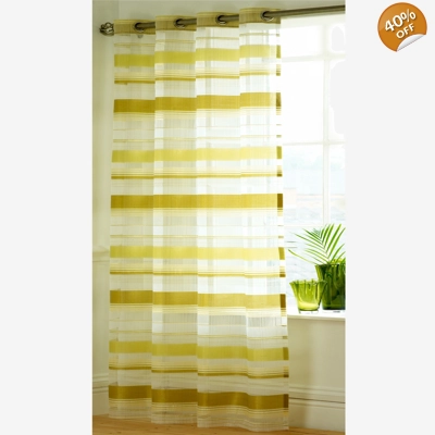 Como eyelet white & lime voile panel 55x72' Como eyelet white & lime voile panel 55x72'