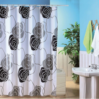 Metallic Flower Shower Curtain