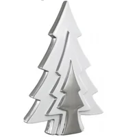 Contemporary Christmas Tree White and Silver