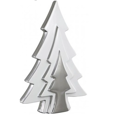 Contemporary Christmas Tree White and Silver Contemporary Christmas Tree White and Silver