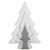 Contemporary Christmas Tree White and Silver