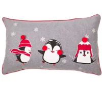 Applique Penguin Cushion