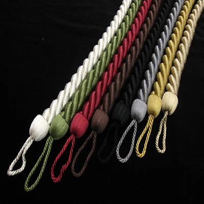 Large Rope Tieback Black Large Rope Tieback Black