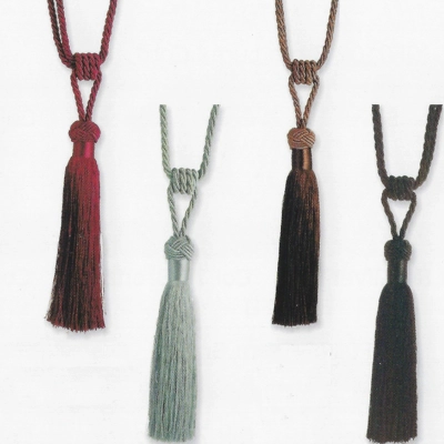 Knotted Head Tieback Black Knotted Head Tieback Black