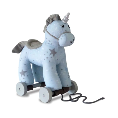 Unicorn Pull Along Blue Unicorn Pull Along Blue