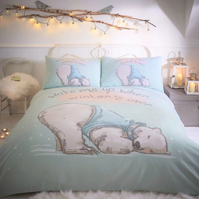 Sleepy bear Single Duvet Set Aqua Sleepy bear Single Duvet Set Aqua